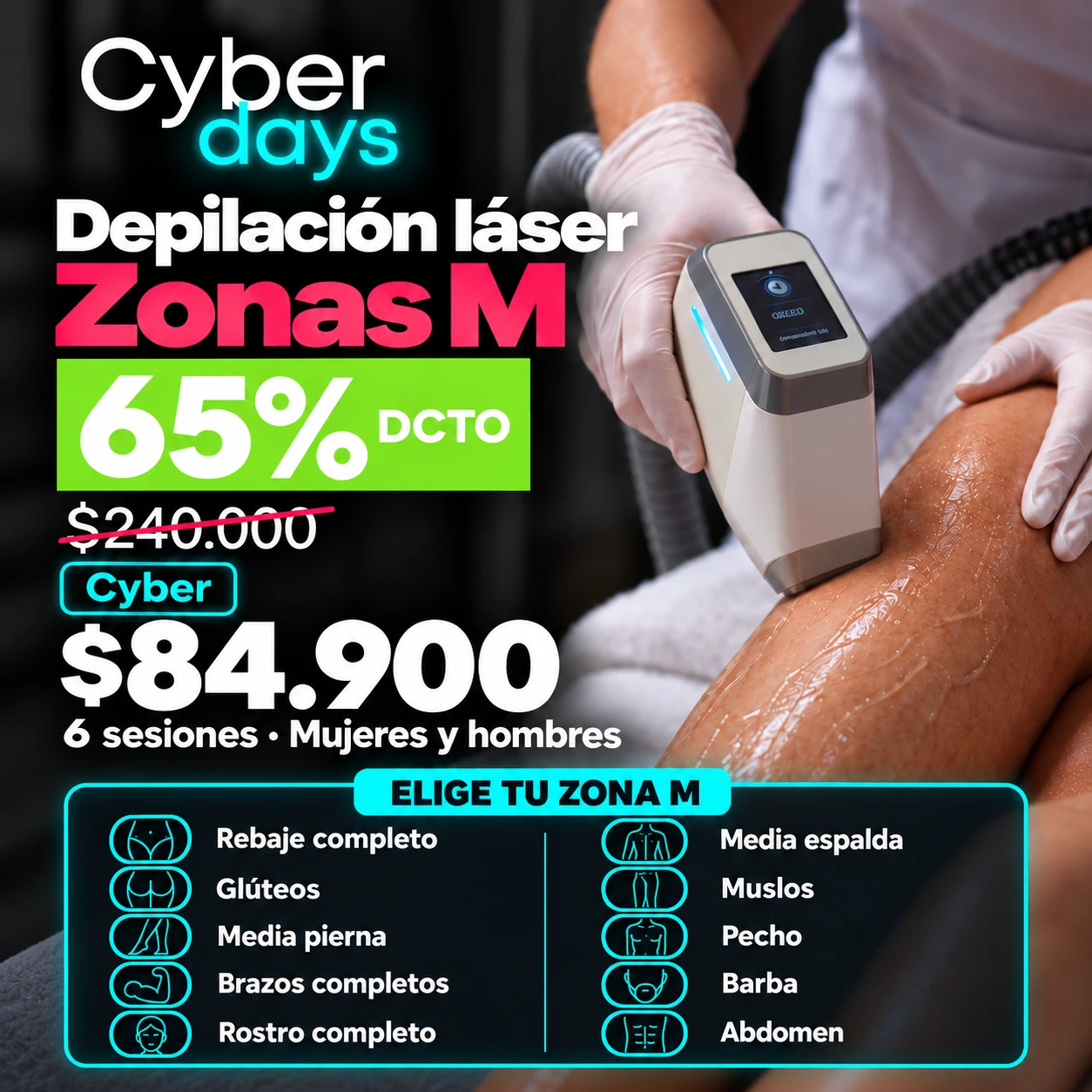 Depilacion Laser Zona M A Elección (Mujer Y Hombre) 1 Depilacion Laser Zona M A Elección (Mujer Y Hombre)